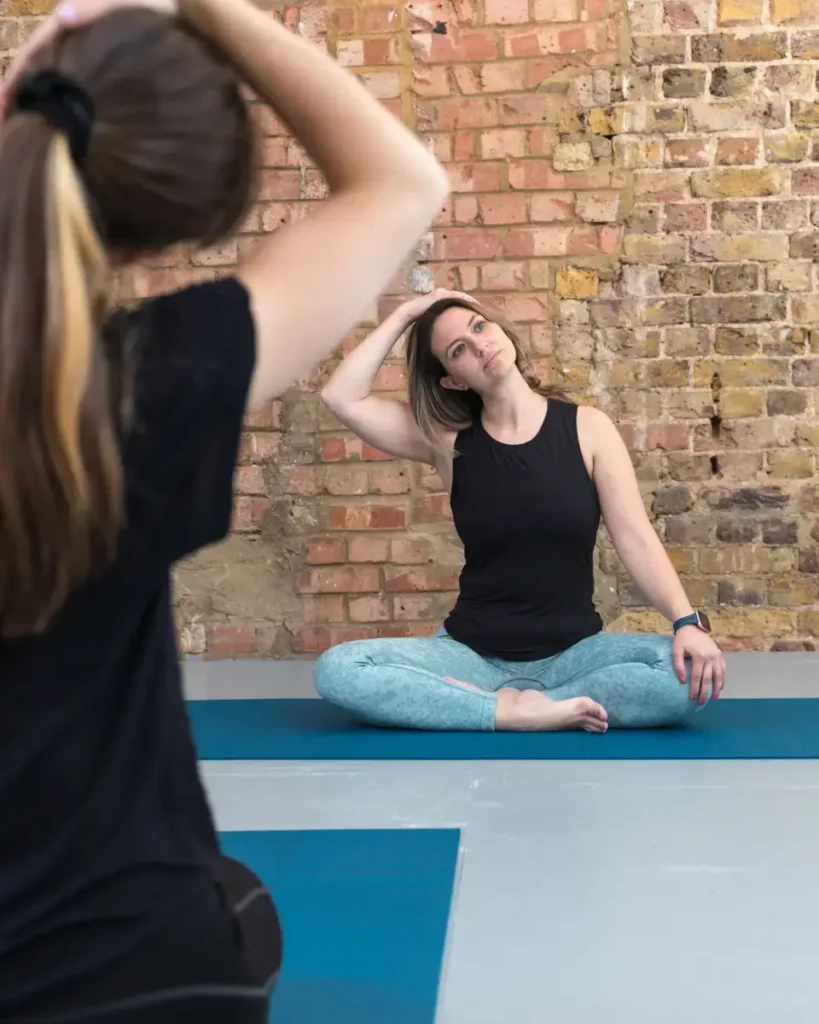 person doing yoga