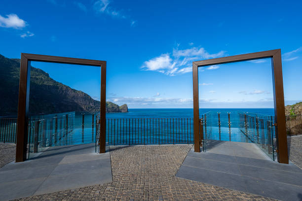 Attraction spot for watching the water and some mountaions in azores