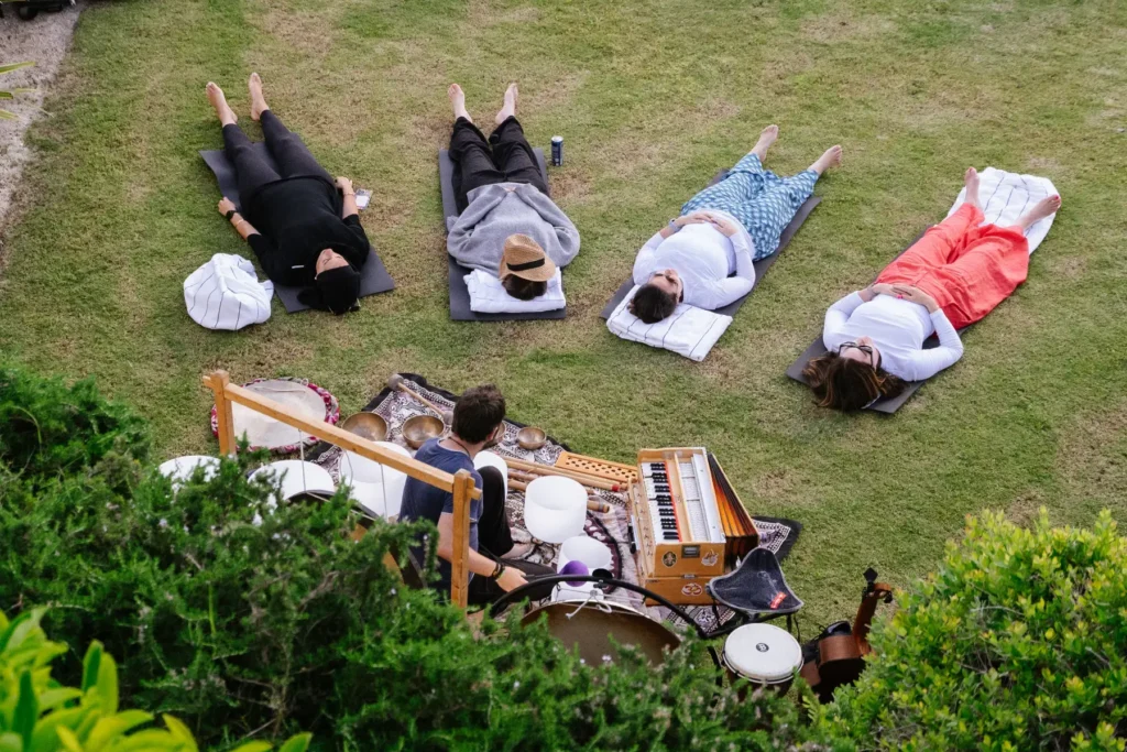 People in a EMSR retreat laying